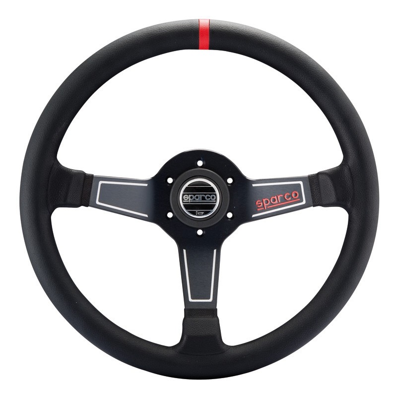 Sparco L575 Black Leather Steering Wheel - 015L750PL - 015L750PL - 8033280067205