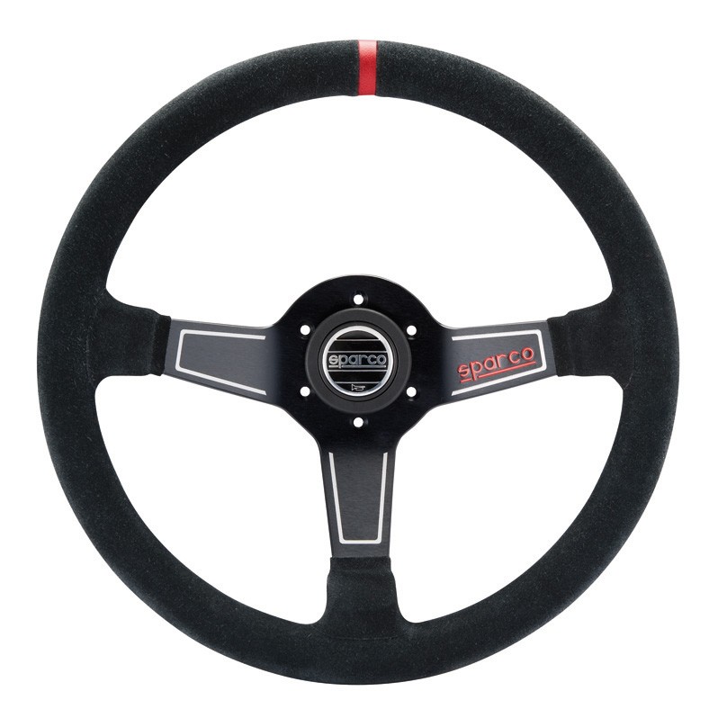 Volant Sparco L575 Peau Retournée Noir - 015L750SC - 015L750SC - 8033280067212