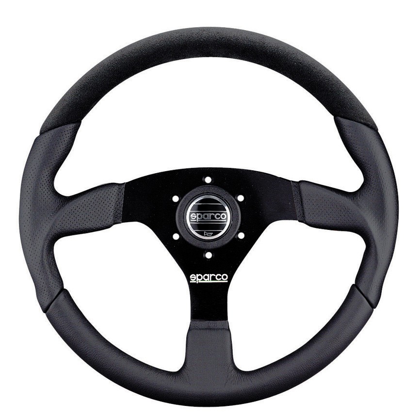 Sparco L505 Suede / Leather Steering Wheel - 015TL522TUV - 015TL522TUV - 8033280067731
