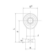 Wedstrijd Rodobal vrouwelijk oog 5/16" kogelgewricht - RO-AW-5T - AW-5T - 3661768333402
