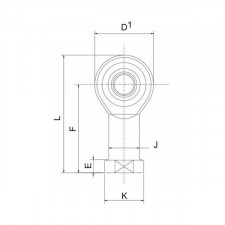 Rotule Compétition Rodobal Femelle Oeil1/2"