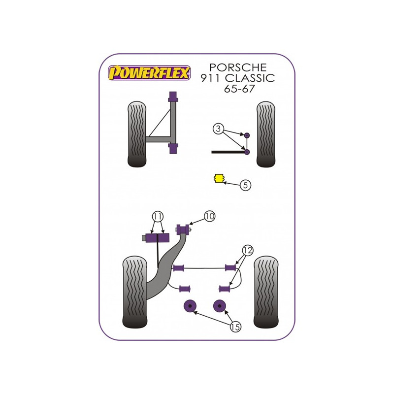Powerflex Bushing Engine Mount Rear Porsche 911 (2 Pieces) - PF-R57415-2 - PFR57-415 - 5055676512291
