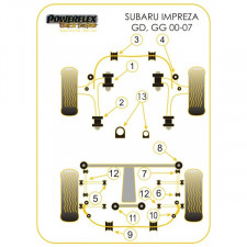 Silent-Bloc Powerflex Black Anti-Roulis Arrière Subaru 20mm (2 Pièces)