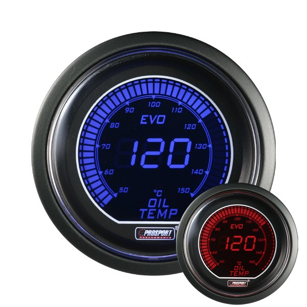 Prosport Digitale Olietemperatuurmeter Diameter 52mm 150°C + Sonde - CT-TH-005 - 216EVOOT - 3661768389270