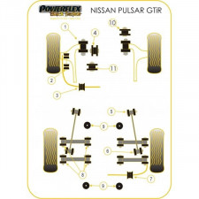 Silent-Bloc Powerflex Black Barre Anti-Roulis Avant Nissan Sunny GTiR (2 Pièces)