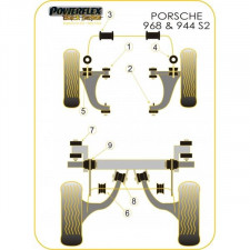 Silent-Bloc Powerflex Black Barre Anti-Roulis 18mm Arrière Porsche 944 (2 Pièces)