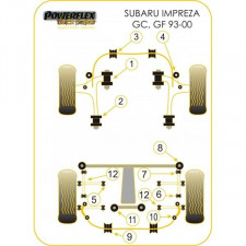 Silent-Bloc Powerflex Black Triangle Arrière Réglable Subaru (2 Pièces)