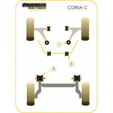 Silent-Bloc Powerflex Black Arrière Triangle Avant Opel Corsa C (2 Pièces)