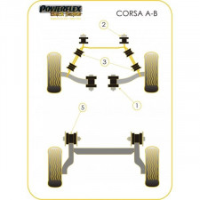 Silent-Bloc Powerflex Black Barre Avant Opel Corsa (2 Pièces)
