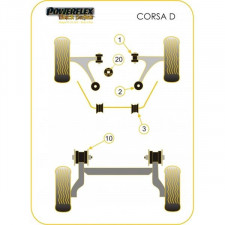 Silent-Bloc Powerflex Black Triangle Avant Opel Corsa D Antérieur (2 Pièces)