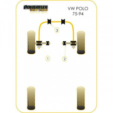 Silent-Bloc Powerflex Black Barre Anti-Roulis Avant Volkswagen Polo G40 (2 Pièces)