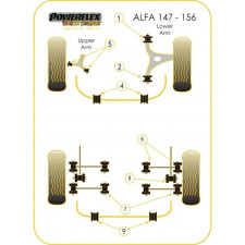 Silent-Bloc Powerflex Zwart Anti-Roll Bar Alfa Romeo 147 / 156 / GT 14mm (2 Stuks) - PF-R0181914-2N - PFR1-819-14BLK - 5055676517890
