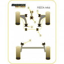 Powerflex Bushing Black Rear Wishbone Rear Bush Ford Fiesta MK6 (2 Pieces)