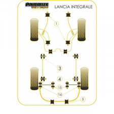 Silent-Bloc Powerflex Black Bague Barre Anti-Roulis Arrière Intérieur Lancia Delta 16S (2 Pièces)