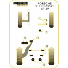 Silent-Bloc Powerflex Black Bras Arrière Porsche 911 1977 - 1986 (2 Pièces)