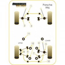Silent-Bloc Powerflex Black Berceau Moteur Porsche 996 1997-2005 (2 Pièces)