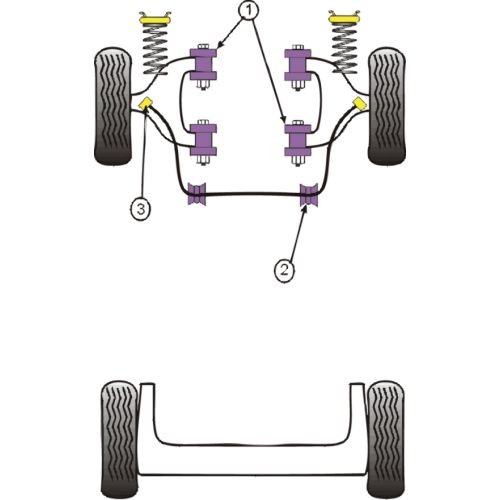 Silentbloc Powerflex bară antiruliu, diametru 22 mm, R19 16S (2 bucăți) - PF-F6020722-2 - PFF60-207-22 - 5055676506986