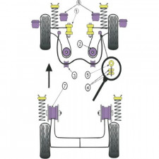 Silent Bloc Silent-Bloc Powerflex Subchassis Volkswagen Golf 2 / 3 (4 Pezzi)