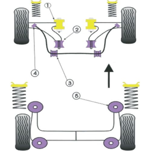 Silent-Bloc Powerflex Achterarm Citroën AX Diesel Benzine 10mm (4 Stuks) - PF-R12108-4 - PFR12-108 - 5055676502506