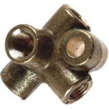 Coupling 4 female outlets Thread 3/8x24, Chrome-plated