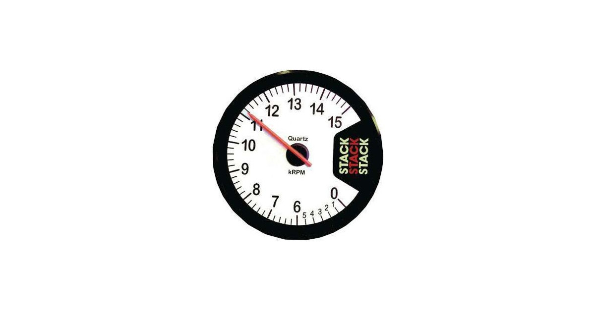 Stack Clubman Rev-counter 0-15000 RPM Diameter 80 White