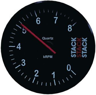Stack Clubman Rev-counter 0-8 Diameter 80 Black - ST-200-0-8000 - ST200-08 - 3661768100462