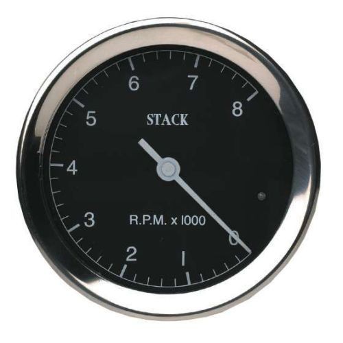 Stack Classic Rev-counter 0-8000 RPM Diameter 80 Black - ST-200C-0-8000 - ST200C-08 - 3661768100509