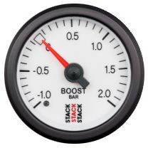 Stack Turbo Pressure Gage -1/+2 Bars Mechanical White Background - ST-3161 - ST3161 - 3661768100578