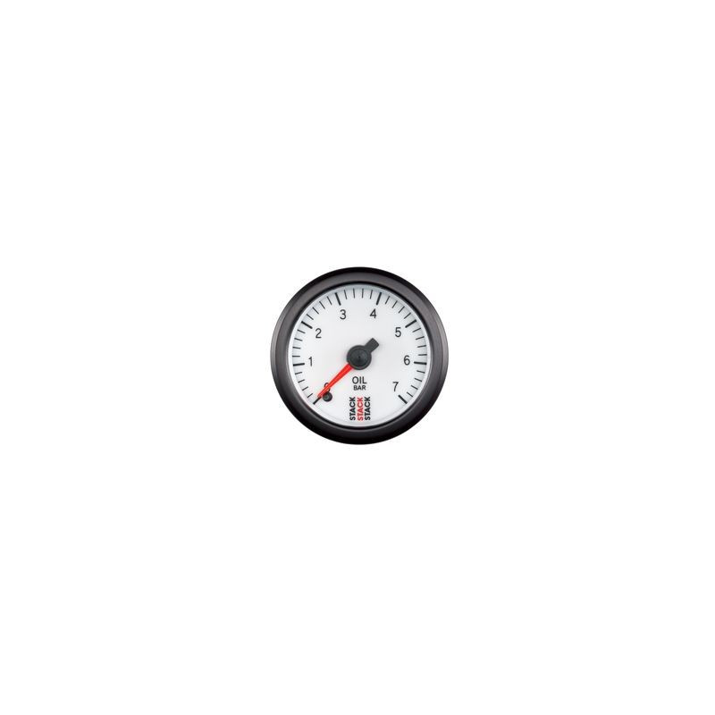 Stack Oliedrukmeter 0-7 Bar Pro Elektrisch Wit - ST-3351 - ST3351 - 3661768100769