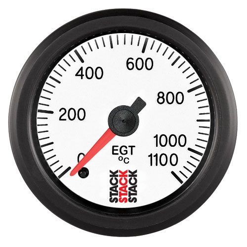 Manomètre Stack Température Echappement 0-1100°C Pro Electrique Blanc - ST-3363 - ST3363 - 3661768278789