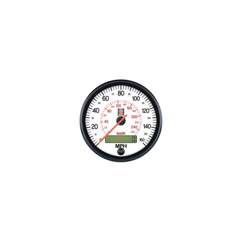 Stack 0-260km/h Snelheidsmeter Wit - ST-3852 - ST3852 - 3661768274545