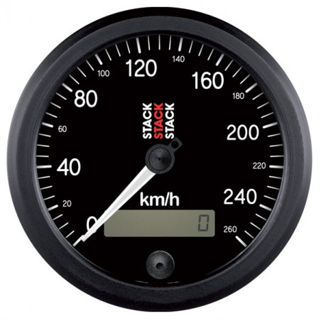 Compteur de Vitesse Stack 0-260km/h Noir