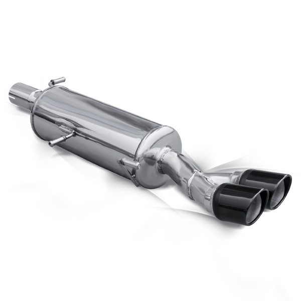 Eșapamente / Silențioase Inoxcar din oțel inoxidabil pentru Peugeot 308 1.6 THP, ieșire 2x80 mm, negru - IC-PE30801BLACK - PE308.01.XR80 BLACK - 3661768342985