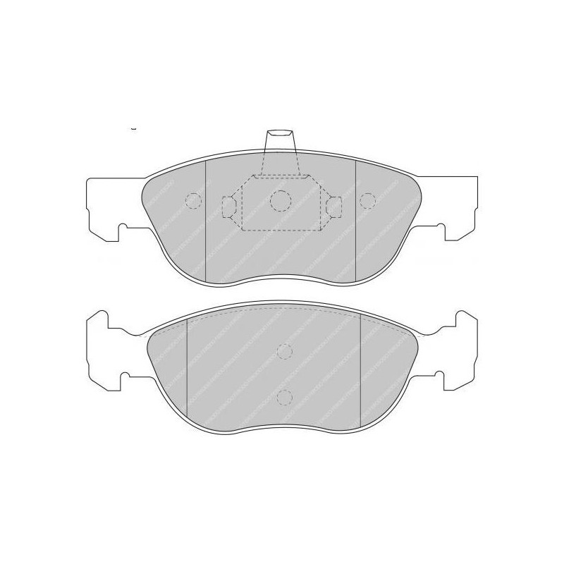 Ferodo DS2500 remblokken voor ALFA ROMEO 145 1.4 Twin Spark 16V 10.96 - 02.99 remklauw ATE - F-CP1056H - FCP1056H - 3661768067659