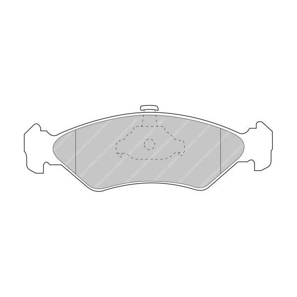 Ferodo DS 2500 brake pads front for FORD Fiesta 0.9 03.89 - 12.96 caliper ATE - F-CP1082H - FCP1082H - 3661768067741