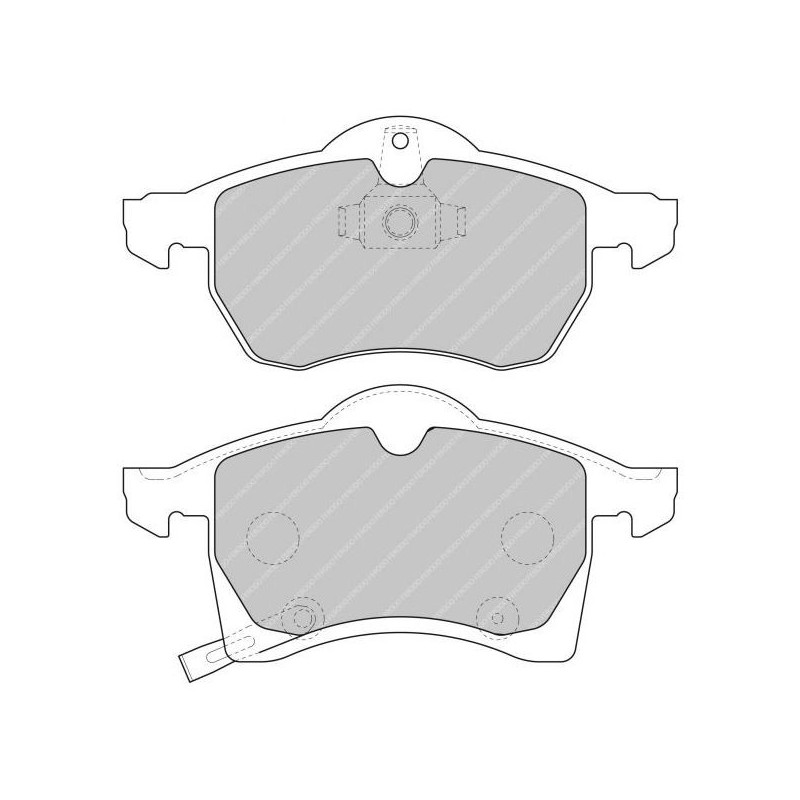 Ferodo DS2500 remblokken voor CHEVROLET ASTRA 2.0 DTi 08.02 - remklauw ATE - F-CP1295H - FCP1295H - 3661768323533