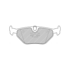 Ferodo DS2500 remblokken achter voor BMW 3 Serie 318 d 09.01 - 03.03 remklauw ATE - F-CP1301H - FCP1301H - 3661768323564