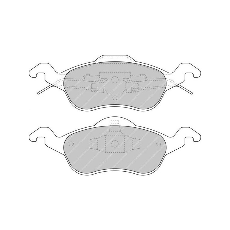 Ferodo DS2500 remblokken voor FORD Focus 1.4 16V 08.98 - 11.04 remklauw ATE - F-CP1318H - FCP1318H - 3661768068076