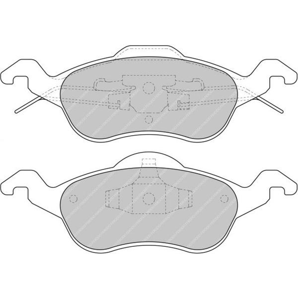 Ferodo DS2500 remblokken voor FORD Focus 1.4 16V 08.98 - 11.04 remklauw ATE - F-CP1318H - FCP1318H - 3661768068076