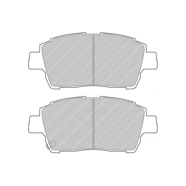 Ferodo DS2500 remblokken voor TOYOTA CELICA 1.8 16V TS 08.99 - 08.02 AKEBONO remklauw - F-CP1392H - FCP1392H - 3661768068267
