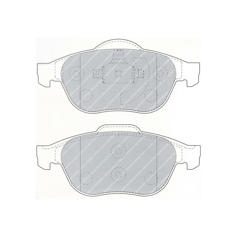 Ferodo DS2500 remblokken voor RENAULT Twingo 1.6 16V 133Cv 01.10 - remklauw ATE - F-CP1441H - FCP1441H - 3661768299814