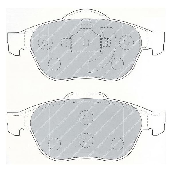 Plaquettes de Frein Ferodo DS2500 Avant Renault Twingo 1.6 16S/R2 Après Janvier 2010 - F-CP1441H - FCP1441H - 3661768299814