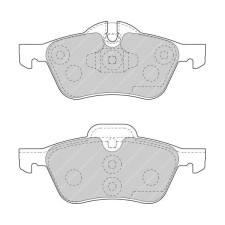 Ferodo DS2500 remblokken voor MINI MINI (R50) 1.4 One - ATE Remklauw voor 04.03 - 10.06 ATE - F-CP1499H - FCP1499H - 3661768068397