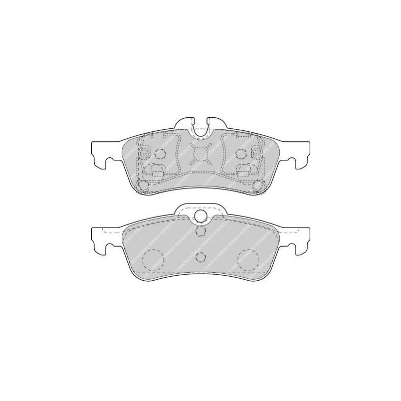 Ferodo DS2500 remblokken achter voor HONDA Civic 2.0 i-VTEC Type R (FK2) 08.15 - TEVES remklauw - F-CP1676H - FCP1676H - 3661768252581