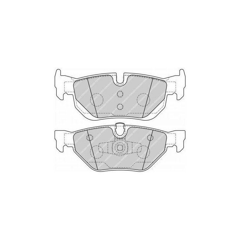 Ferodo DS2500 remblokken achter voor BMW 1 Serie 120 i 09.06 - 12.11 remklauw ATE - F-CP1807H - FCP1807H - 3661768259337