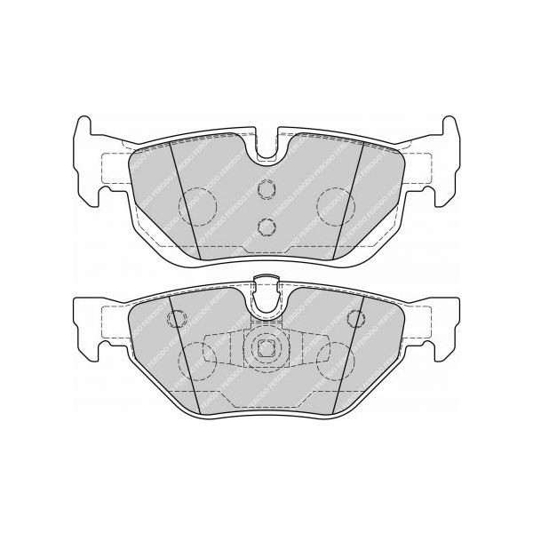 Ferodo DS2500 remblokken achter voor BMW 1 Serie 120 i 09.06 - 12.11 remklauw ATE - F-CP1807H - FCP1807H - 3661768259337
