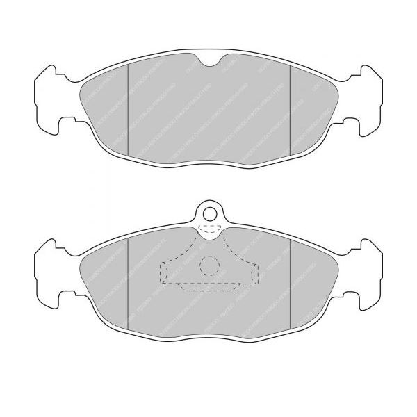 Ferodo DS2500 remblokken achter voor ASTON MARTIN DB7 3.2 01.97 - remklauw ATE - F-CP732H - FCP732H - 3661768069592