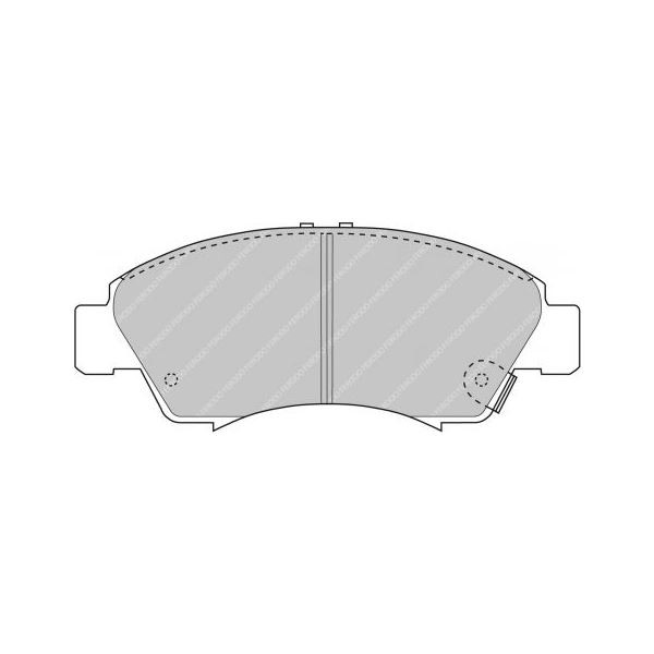 Ferodo DS2500 remblokken voor HONDA Civic 1.5 i EJ2 16V 01.94 - 11.95 remklauw AKEBONO - F-CP777H - FCP777H - 3661768069721