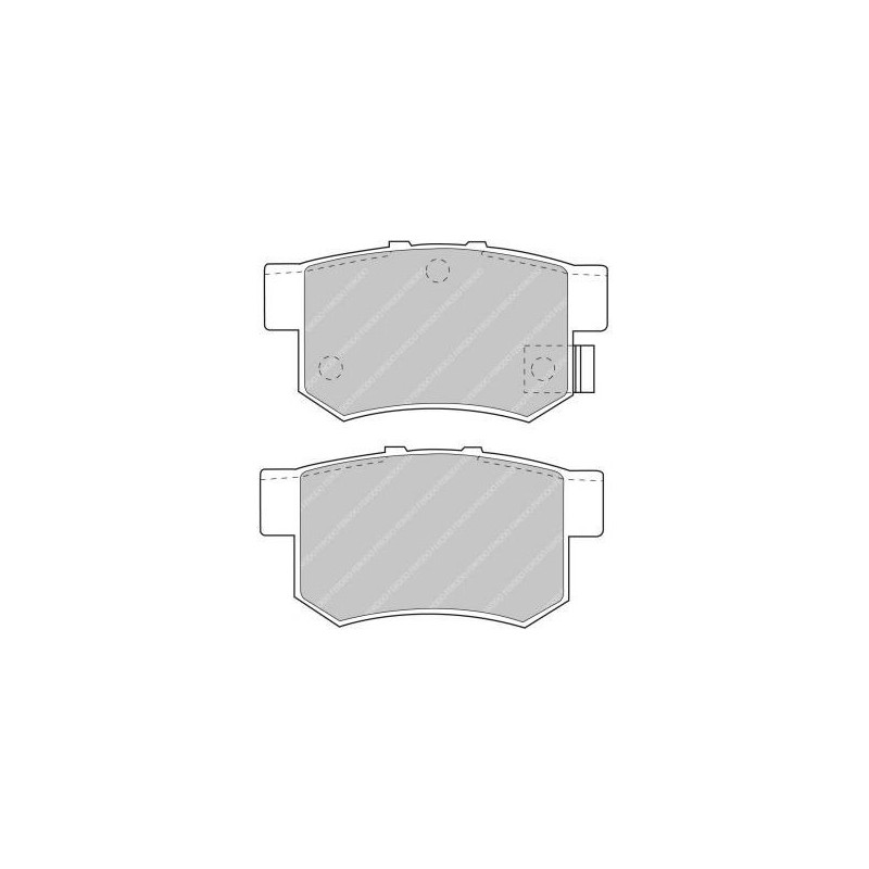 Ferodo DS3000 achterremblokken voor HONDA Accord 1.8 i CE7 02.96 - 10.98 NISSIN remklauw - F-CP956R - FCP956R - 3661768070222
