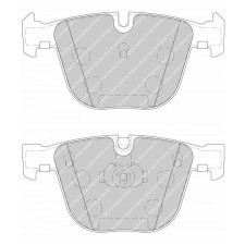 Ferodo DS2500 remblokken achter voor BMW 1 Reeks 3.0 M Coupé' std remklauw 04.11 - remklauw ATE - F-CP1672H - FCP1672H - 3661768323809